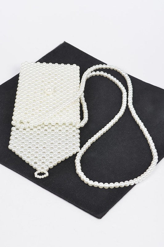 Pearl Iconic Crossbody Swing Bag Cream O/S by Artini Accessories | Fleurcouture