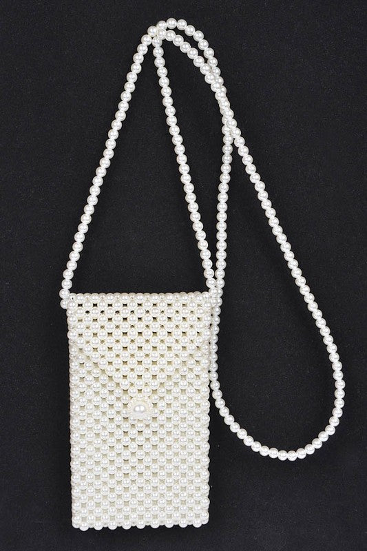 Pearl Iconic Crossbody Swing Bag Cream O/S by Artini Accessories | Fleurcouture