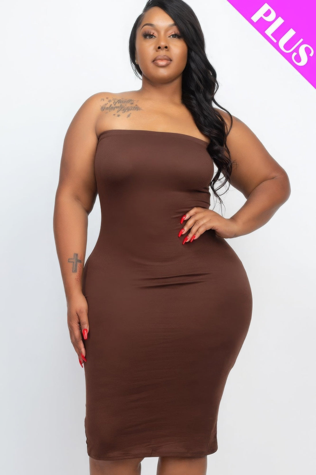 Plus Tube Bodycon Dress by Fleurcouture | Fleurcouture