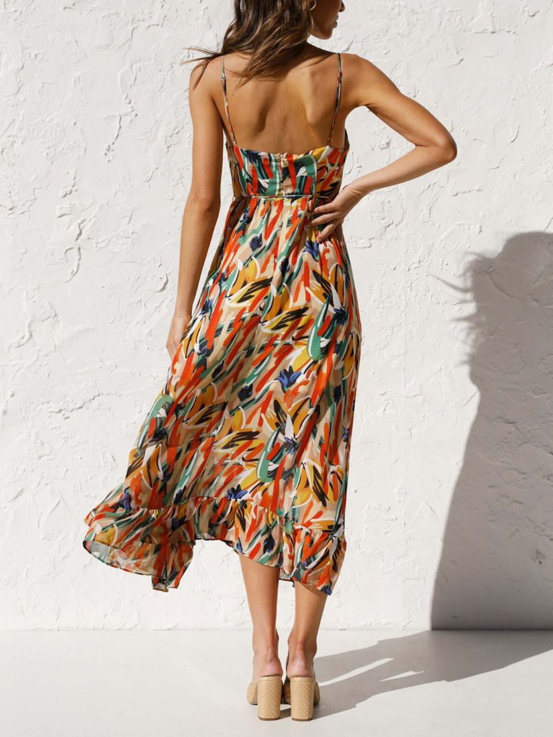 Printed Sleeveless Midi Cami dress Dresses by Trendsi | Fleurcouture
