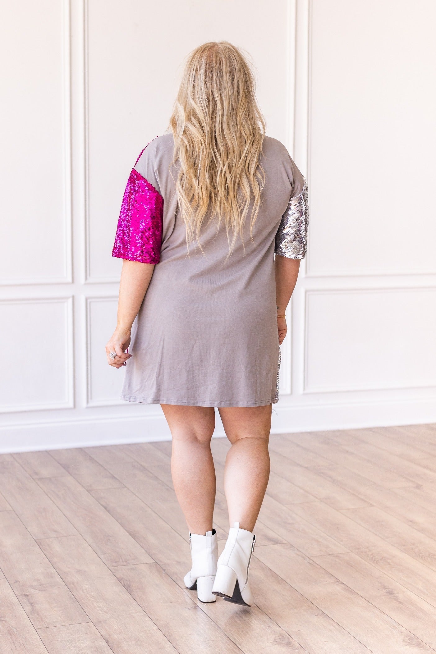 Putting On A Show Sequin Dress With Fringe Multi Ladies Dresses by Southern Grace | Fleurcouture