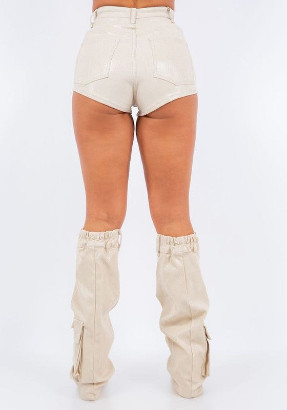 Python Short Ivory by GJG Denim | Fleurcouture