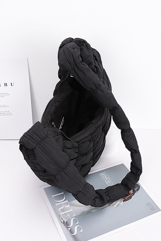 Quilted Puffer Oversize Hobo Bag O/S by Artini Accessories | Fleurcouture
