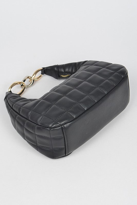 Quilted Top Handle Convertible Swing Bag O/S by Artini Accessories | Fleurcouture