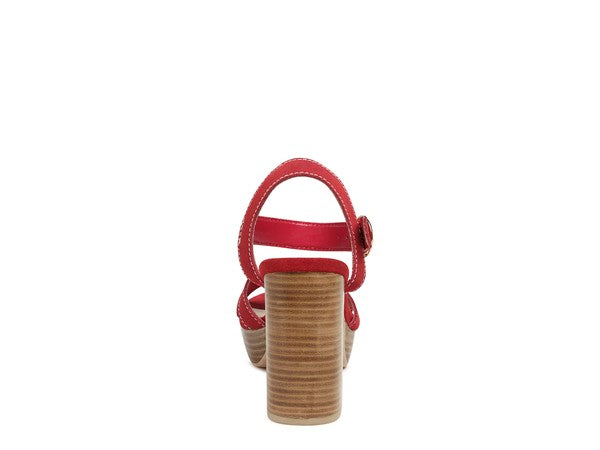 RAG&CO CHOUPETTE SUEDE LEATHER BLOCK HEELED SANDAL by Rag Company | Fleurcouture