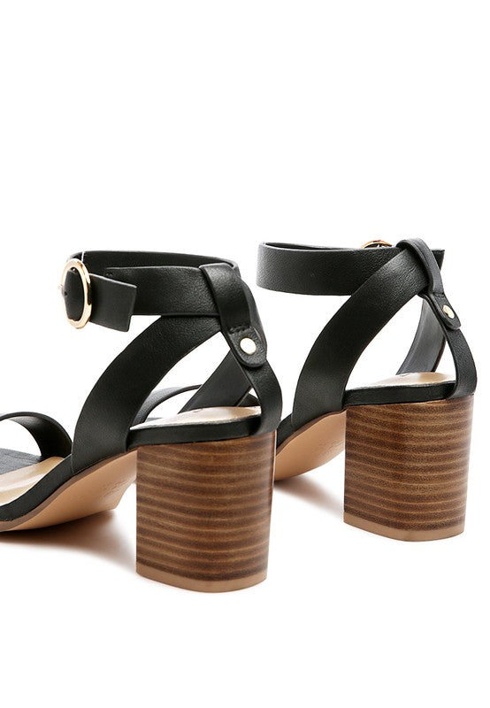 RAG&CO DOLPH STACK BLOCK HEELED SANDAL by Rag Company | Fleurcouture