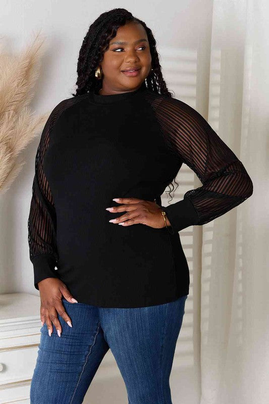 Raglan Sleeve Top Black by ClaudiaG Apparel | Fleurcouture
