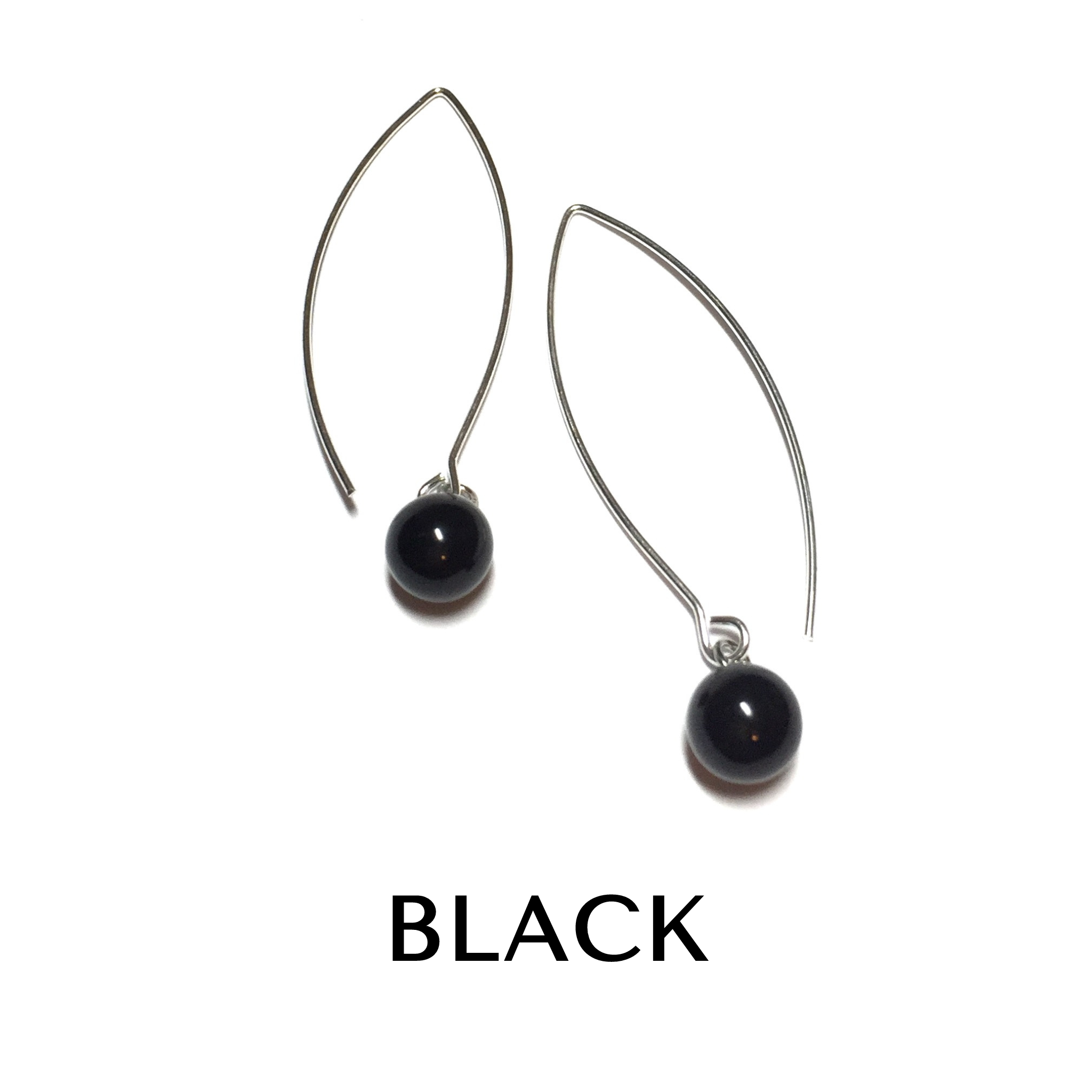 RainDrop Earrings gold Black Rain Drop Earrings by Leetie Lovendale | Fleurcouture