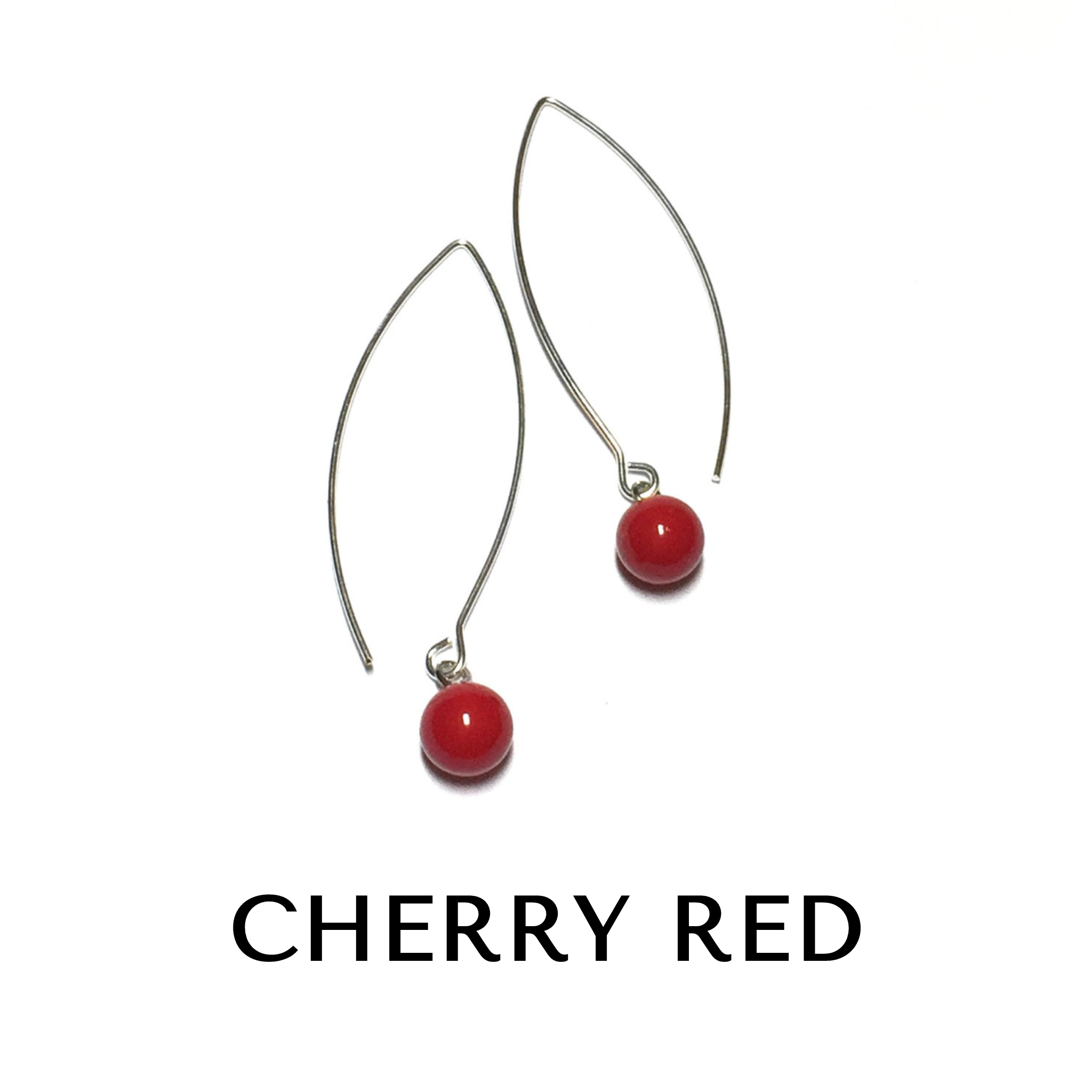 RainDrop Earrings gold Cherry Red Rain Drop Earrings by Leetie Lovendale | Fleurcouture