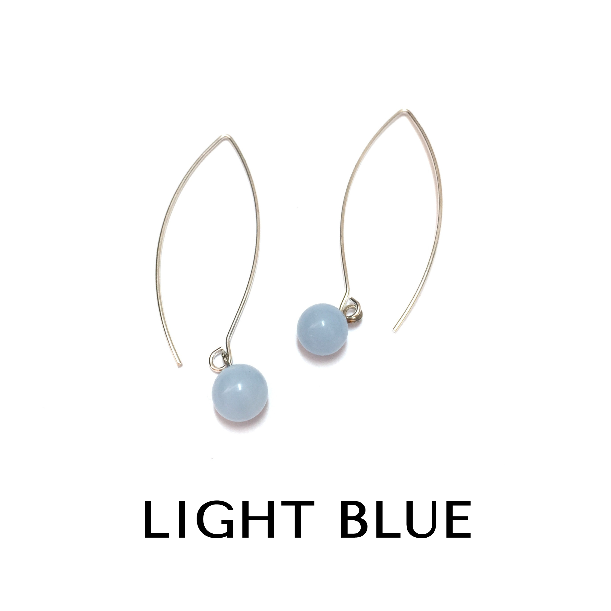 RainDrop Earrings gold Light Blue Rain Drop Earrings by Leetie Lovendale | Fleurcouture