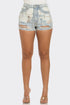 Rebel Spirit Distressed Denim Shorts DENIM S by Athina | Fleurcouture