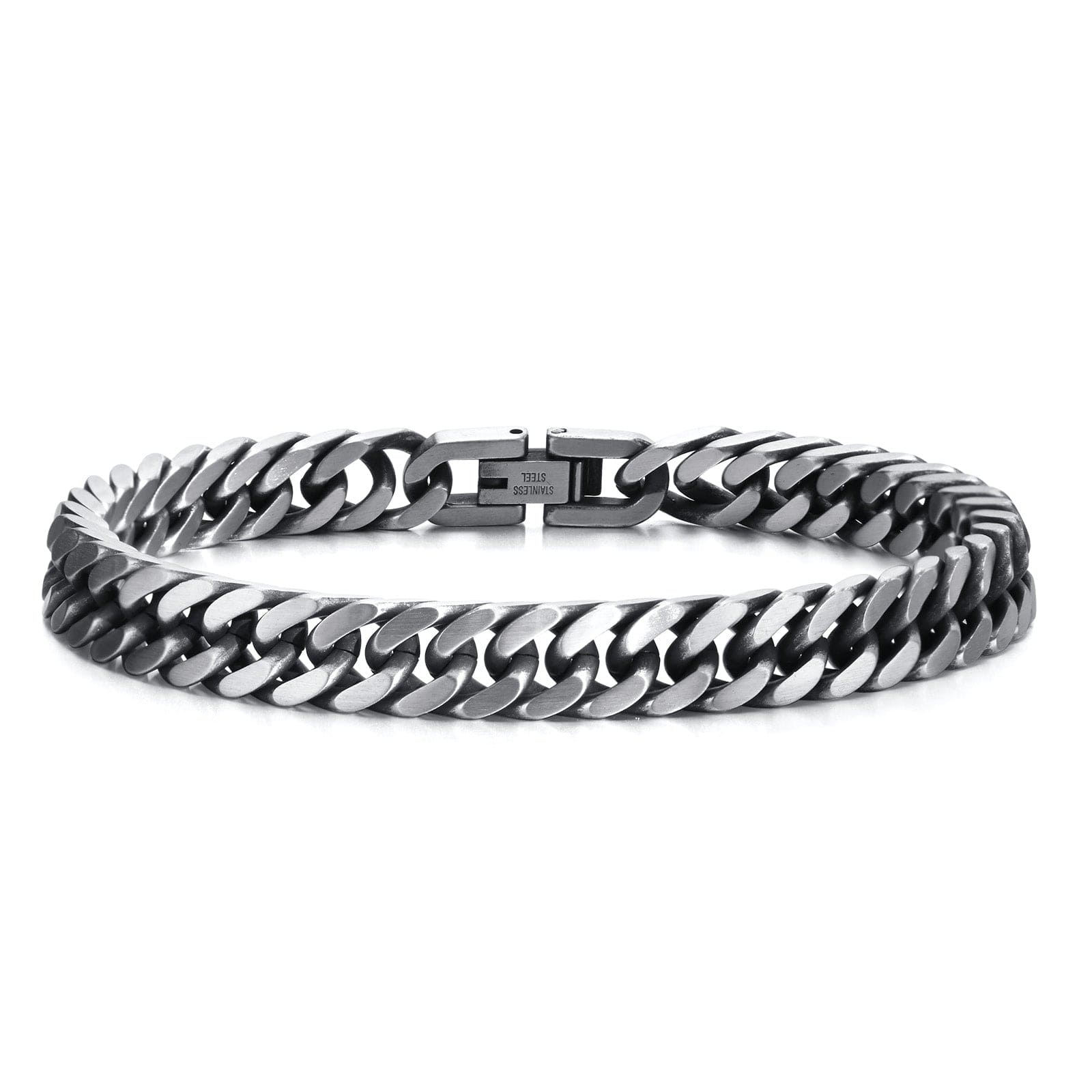 retro simple style chains print stainless steel men&