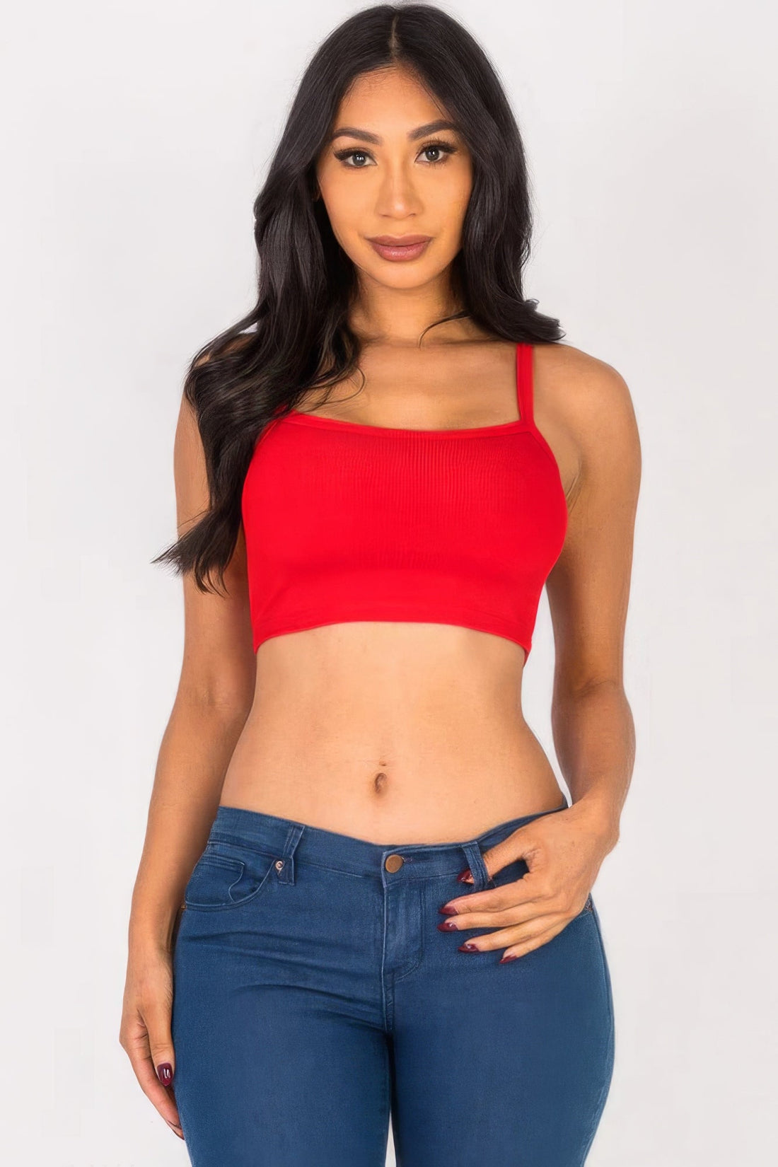 Ribbed Knit Cami Crop Top by Fleurcouture | Fleurcouture