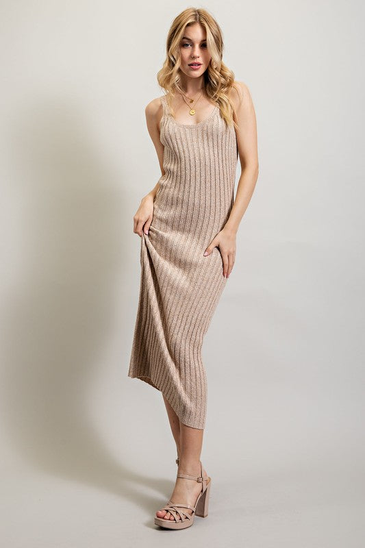 RIBBED-KNIT MAXI DRESS by Sweet Generis | Fleurcouture