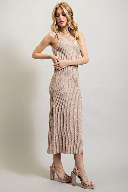 RIBBED-KNIT MAXI DRESS by Sweet Generis | Fleurcouture