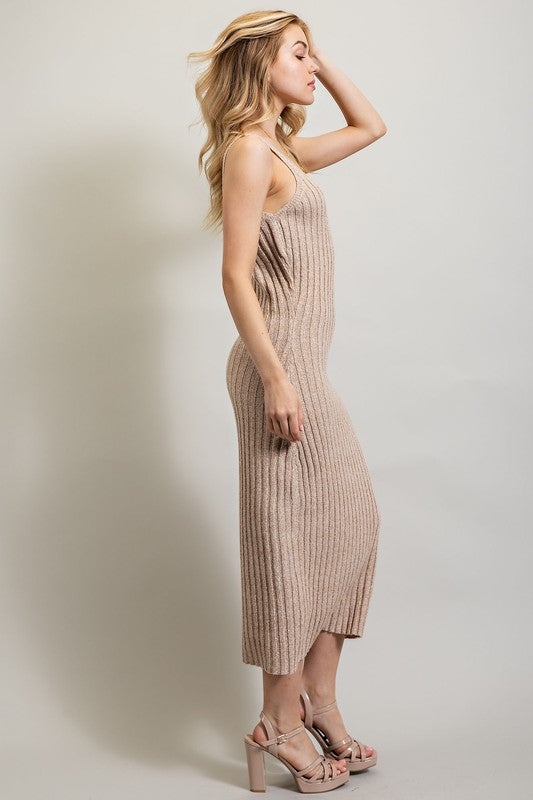 RIBBED-KNIT MAXI DRESS by Sweet Generis | Fleurcouture