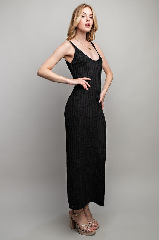 RIBBED-KNIT MAXI DRESS by Sweet Generis | Fleurcouture