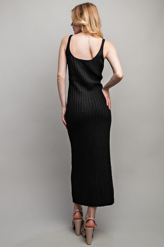 RIBBED-KNIT MAXI DRESS by Sweet Generis | Fleurcouture