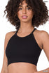 Ribbed Seamless Cami Top BLACK L/XL by ZENANA | Fleurcouture