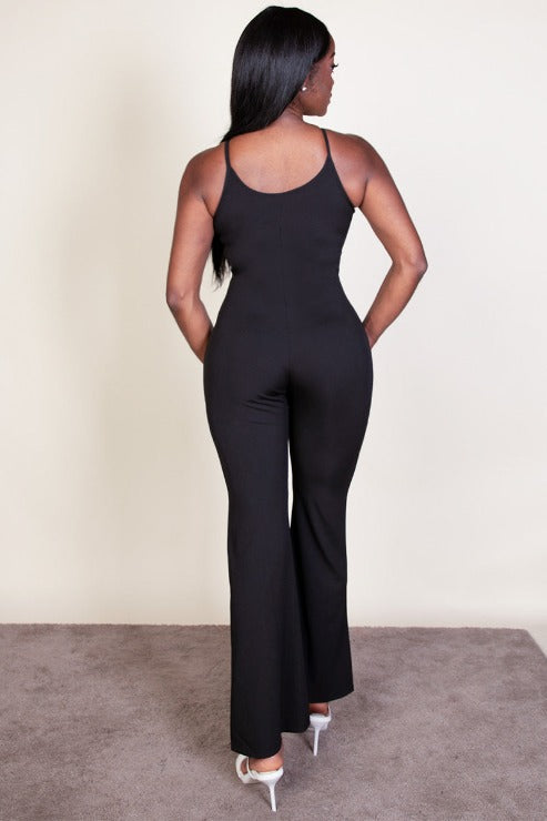 Ribbed Sleeveless Wide Leg Jumpsuit (CAPELLA) Jumpsuits by Capella Apparel | Fleurcouture