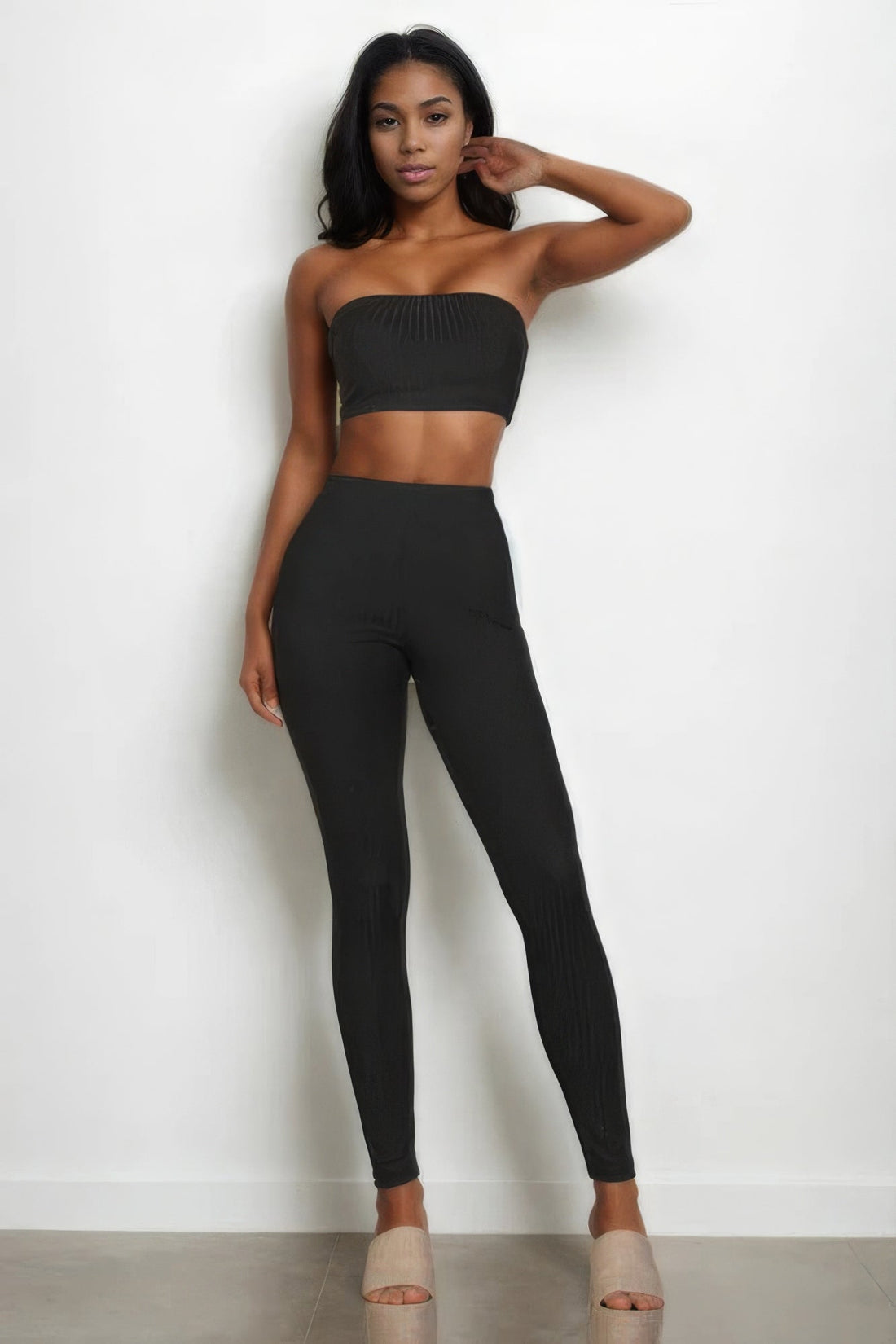 Ribbed Tube Top & Leggings Set by Fleurcouture | Fleurcouture