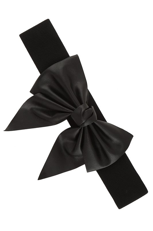 Ribbon Elastic Belt BLACK OS by ICCO ACCESSORIES | Fleurcouture