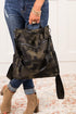 Rory Convertible Backpack Shoulder Handbag Green Camo 1 by Dani & Em | Fleurcouture