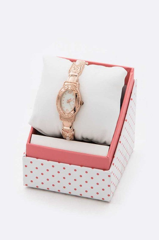 Rosegold Vintage Inspired Bangle Watch ROSEGOLD O/S by Artini Accessories | Fleurcouture