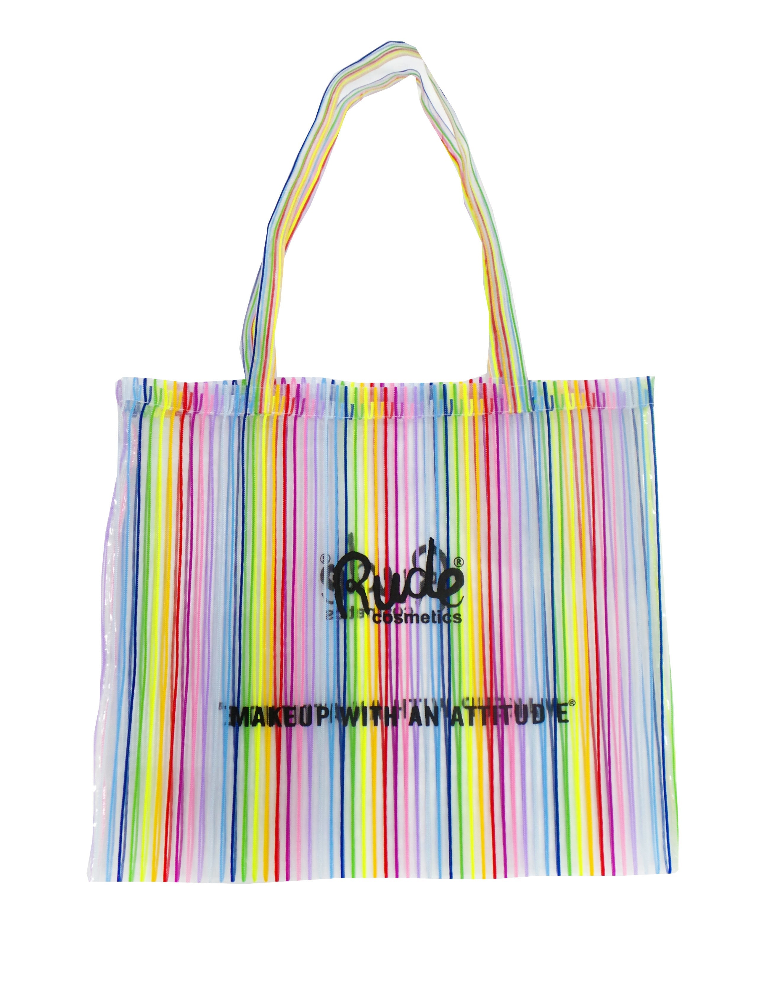 Rude Rainbow Shopping Bag - Large Makeup Cases & Bags by Rude Cosmetics | Fleurcouture