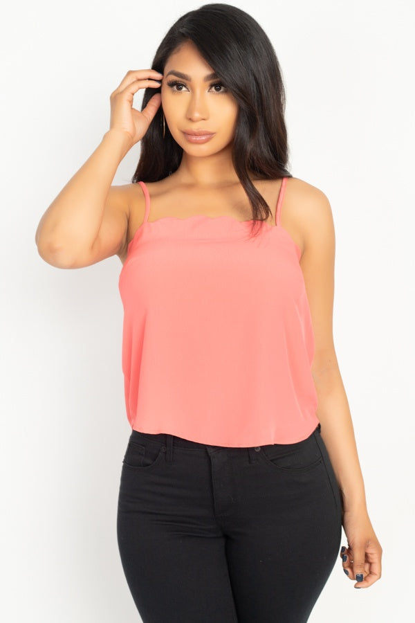 Scallop Opening Cami Top by Fleurcouture | Fleurcouture