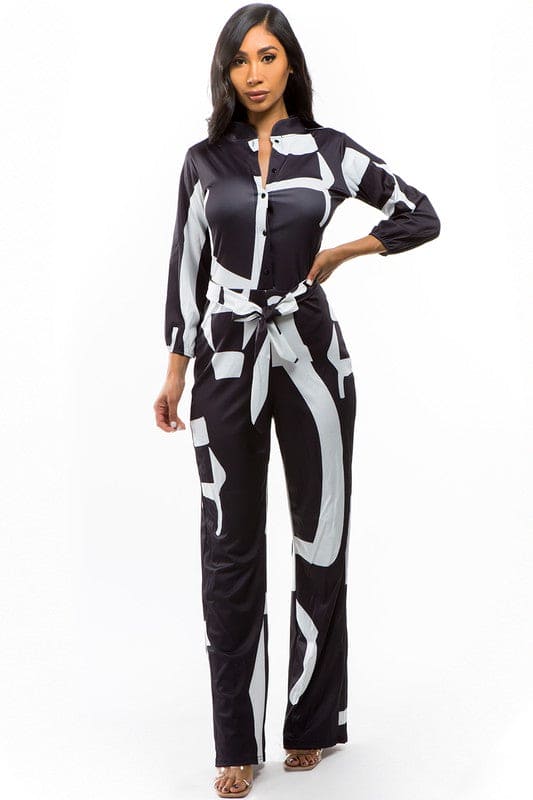 SEXY JUMPSUIT BLACK WHITE by By Claude | Fleurcouture