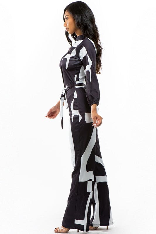 SEXY JUMPSUIT BLACK WHITE by By Claude | Fleurcouture