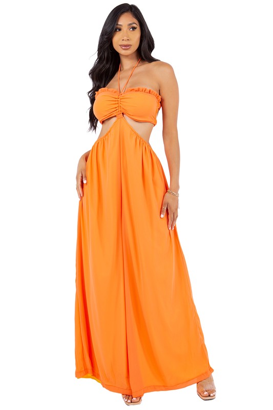 SEXY SUMMER JUMPSUIT ORANGE S by By Claude | Fleurcouture