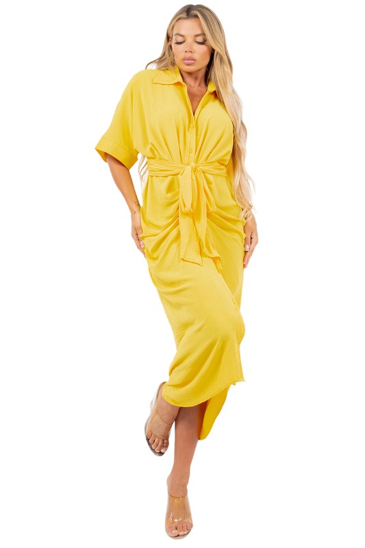 SEXY SUMMER MAXI DRESS YELLOW L by By Claude | Fleurcouture