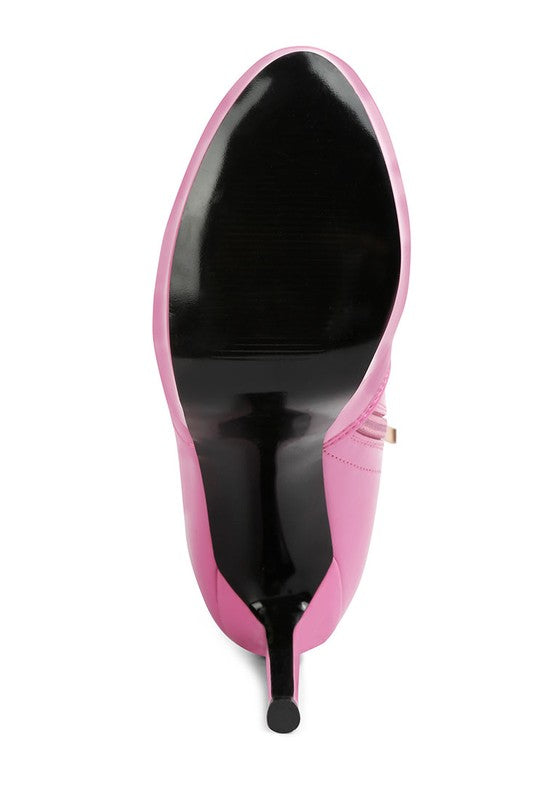 Shawtie High Heeled Stretch Patent Calf Boots by Rag Company | Fleurcouture