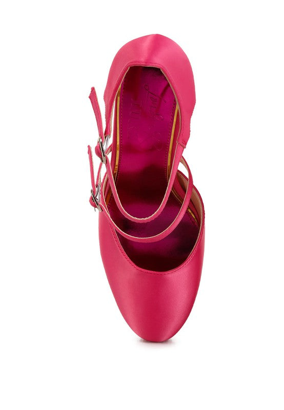 Shiver Rhinestones Embellished Platform Sandals BEIGE by Rag Company | Fleurcouture