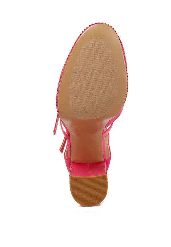 Shiver Rhinestones Embellished Platform Sandals BEIGE by Rag Company | Fleurcouture