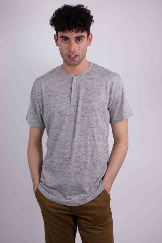 Short Sleeves Henley T-shirt by Generation XYZ | Fleurcouture