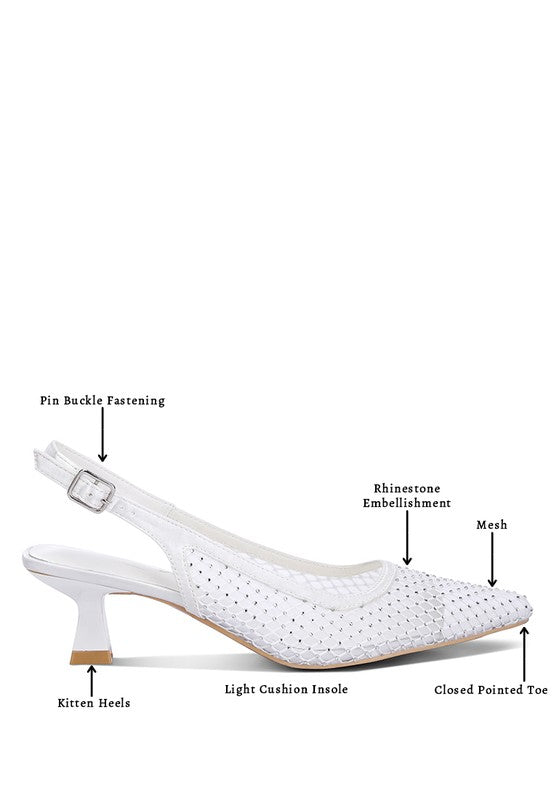 Siev Rhinestone Slingback Mules by Rag Company | Fleurcouture