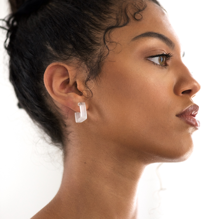 Small Square Hoop Earrings Square Hoops by Leetie Lovendale | Fleurcouture