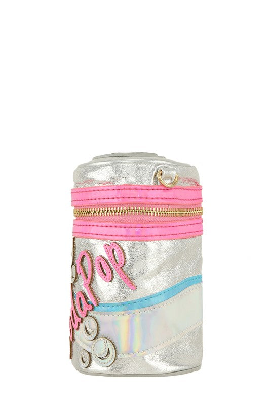 Soda Pop Can Shape Novelty Bag SILVER OS by ICCO ACCESSORIES | Fleurcouture
