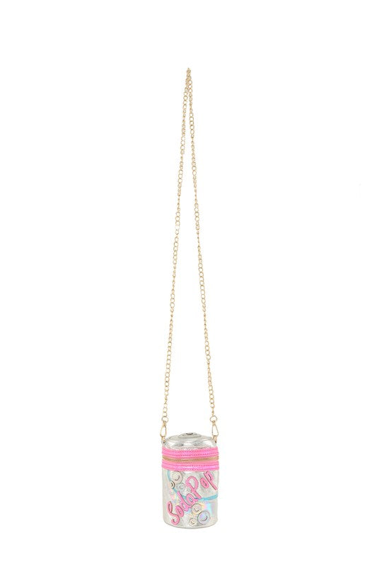 Soda Pop Can Shape Novelty Bag SILVER OS by ICCO ACCESSORIES | Fleurcouture