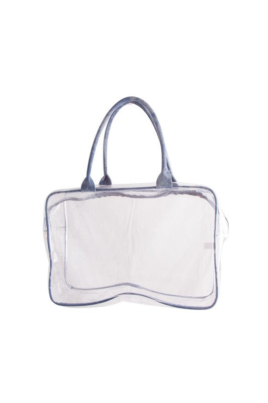 SPACIOUS CLEAR DENIM BAG DENIM/DNCA Os by Bella Chic | Fleurcouture