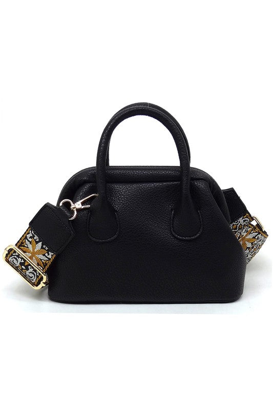 Spring Frame Doctors Satchel Crossbody Bag BLACK one by Fashion World | Fleurcouture