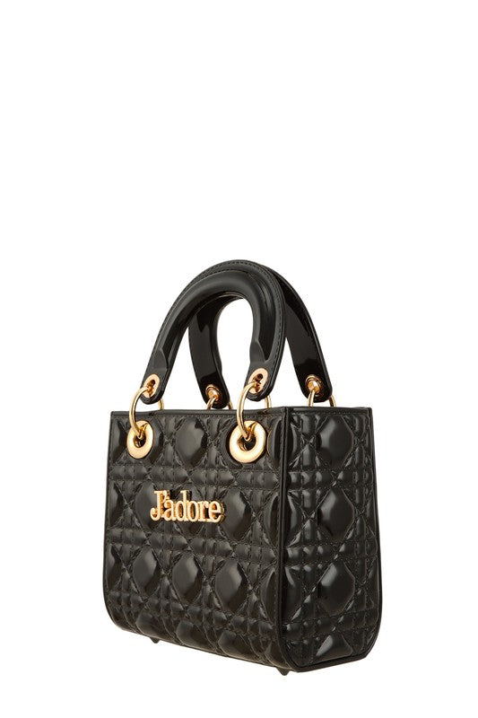 Square JADORE Accent Jelly Purse Flap Bag OS by ICCO ACCESSORIES | Fleurcouture