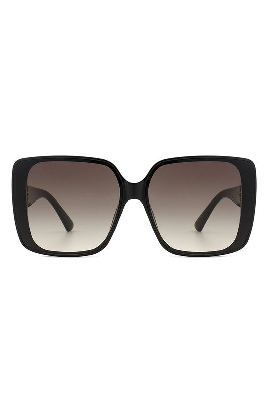 Square Retro Fashion Flat Top Women Sunglasses Smoke Gradient OneSize by Cramilo Eyewear | Fleurcouture