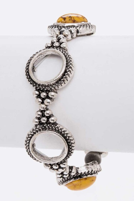 Stone Station Western Stretch Bracelet O/S by LA Jewelry Plaza | Fleurcouture