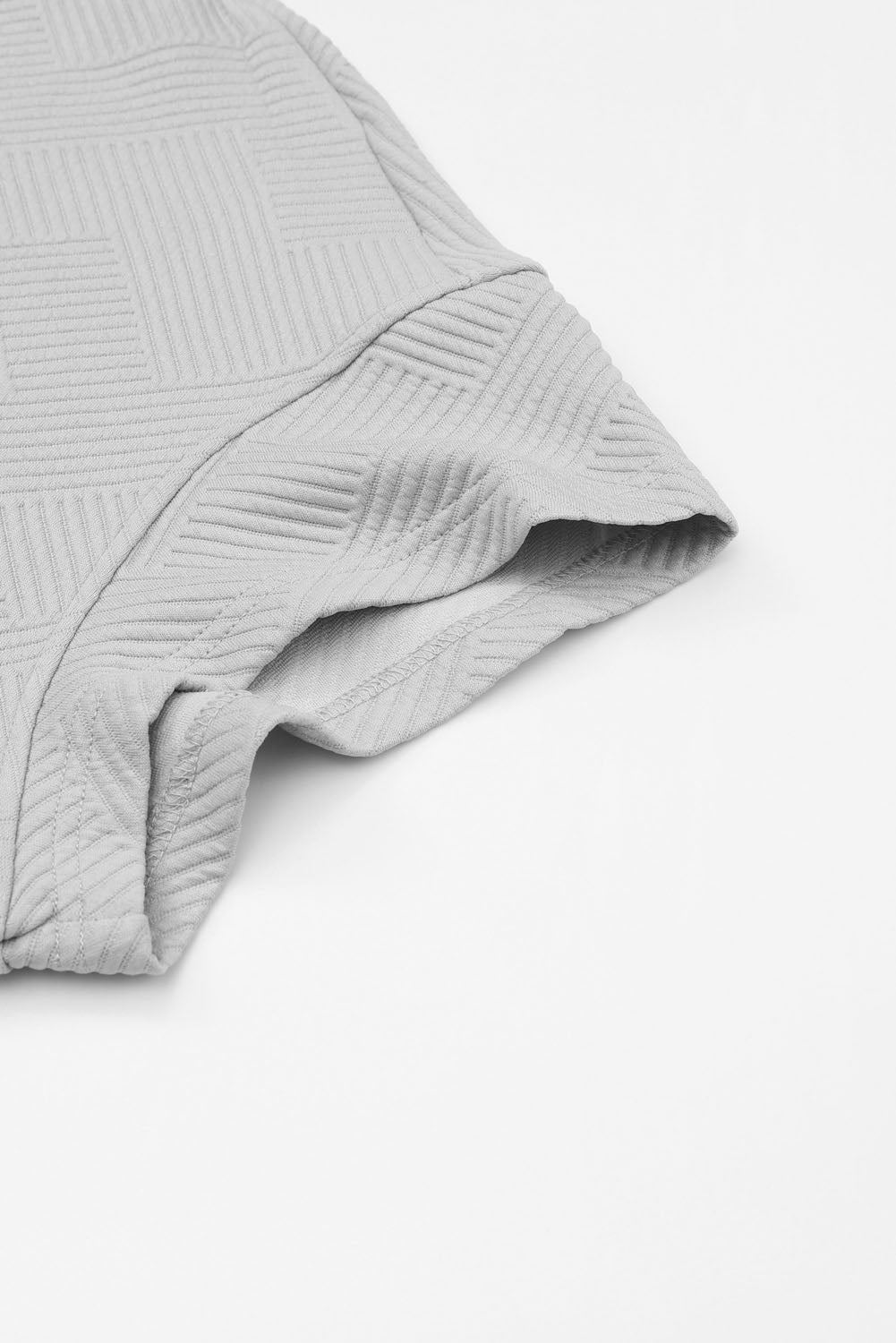 Strawberry Pink Textured Loose Fit T Shirt and Drawstring Pants Set 95%Polyester+5%Elastane Two Piece Sets/Pant Sets by Fleurcouture | Fleurcouture