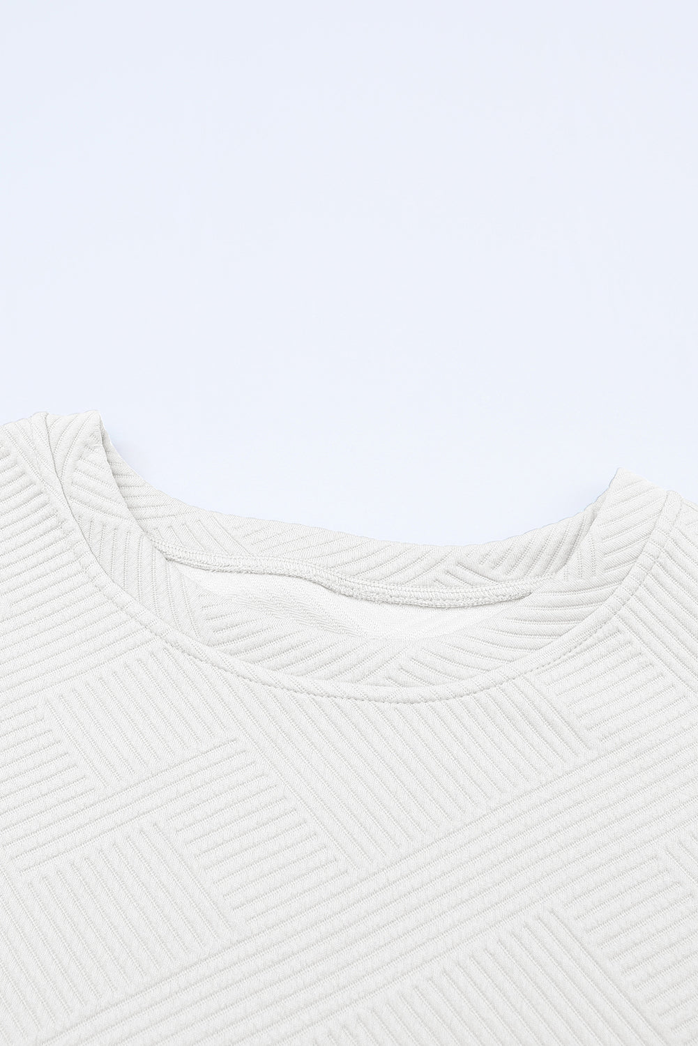 Strawberry Pink Textured Loose Fit T Shirt and Drawstring Pants Set 95%Polyester+5%Elastane Two Piece Sets/Pant Sets by Fleurcouture | Fleurcouture