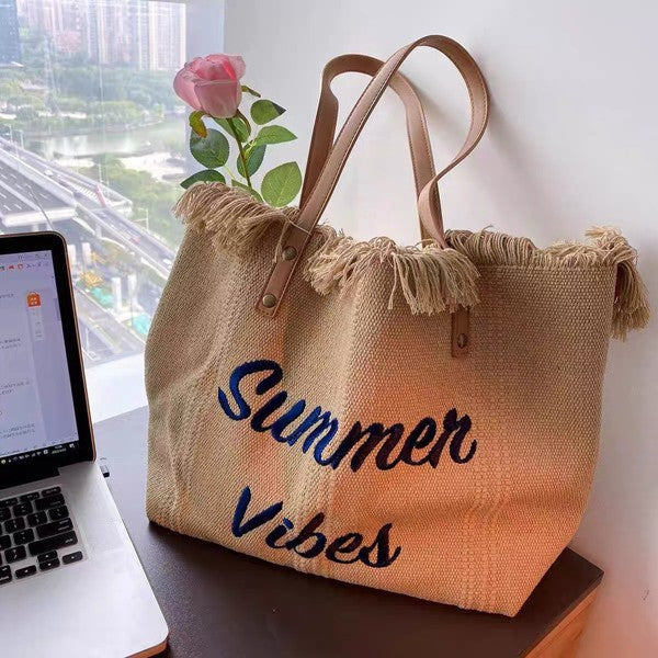 Summer Vibes Tote Handbag Purse Beach Totes 1 by Dani & Em | Fleurcouture